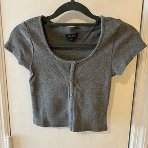 Grey Cropped Top